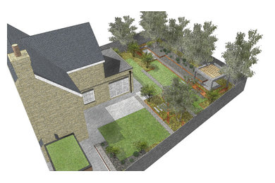 Home design - mid-sized contemporary home design idea in Berkshire