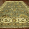 New Veg Dyed Blue Green Oushak 10'x14' Hand Knotted Turkish Wool Area Rug H3525