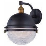 Maxim Lighting - Maxim Lighting 10186OIAB Portside, 1 Light Outdoor Wall Lantern, Multi-Color - This nautical design features a solid dome of alumPortside 1 Light Out Oil Rubbed Bronze/An *UL: Suitable for wet locations Energy Star Qualified: n/a ADA Certified: n/a  *Number of Lights: 1-*Wattage:60w E26 Medium Base bulb(s) *Bulb Included:No *Bulb Type:E26 Medium Base *Finish Type:Oil Rubbed Bronze/Antique Brass