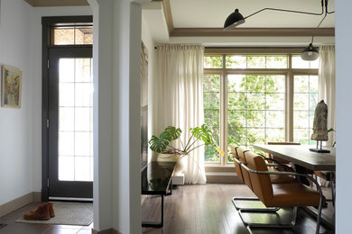 Dining room - contemporary dining room idea in Calgary