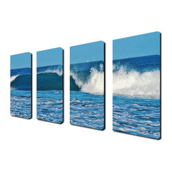 Ready2HangArt - Ready2hangart Chris Doherty 'Ocean Motion' 4-piece Canvas Wall Art - Prints And Posters