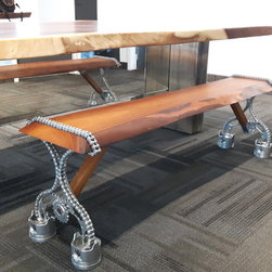 Live edge bench with custom legs - Furniture