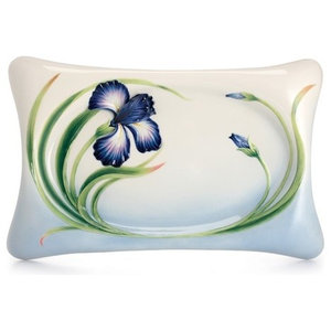 Franz Porcelain Collection Eloquent Iris Flower Dessert Plate