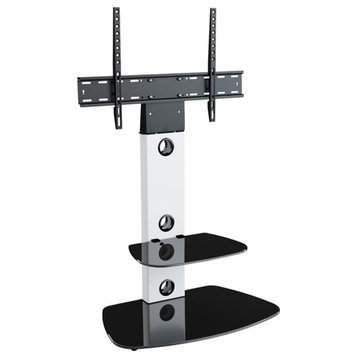 AVF Lucerne TV Floor Stand with TV Mounting Column for 32" to 65" TVs in White