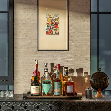 Proper Vibes Penthouse Bar Detail with Agnes Studio Credenza