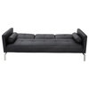 3038 Black Bonded Leather Sofa Bed