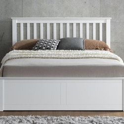 Love Sleep Wooden Ottoman in White - Divan Beds