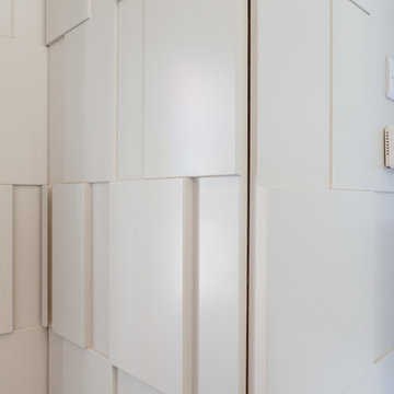 Built in wardrobe with 3D effect doors