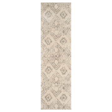 Safavieh Arizona Shag Collection ASG746 Rug, Ivory/Grey, 2'3"x8'