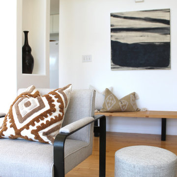 DIY Franz Kline Artwork in Postmodern LA Home