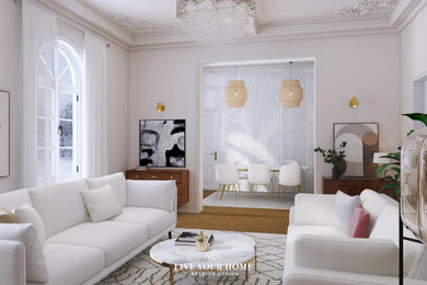 Elegant living room photo in Other