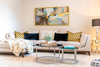 Example of a trendy family room design in Vancouver