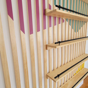 Custom Slat Feature Wall & Display Shelving