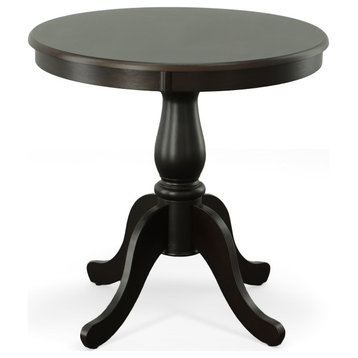Bella 30" Round Pedestal Table, Espresso