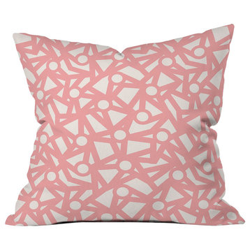 Gabriela Fuente Pink Life Throw Pillow, 16"x16"