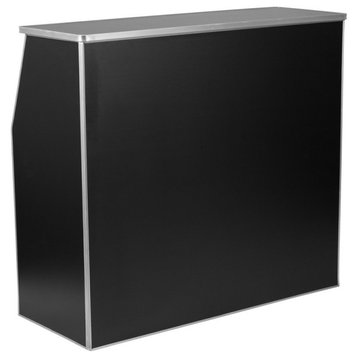 4' Laminate Foldable Bar, Black