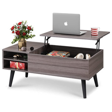 Lift Top Coffee Table with Storage, Hidden Compartment and Adjustable Shelf