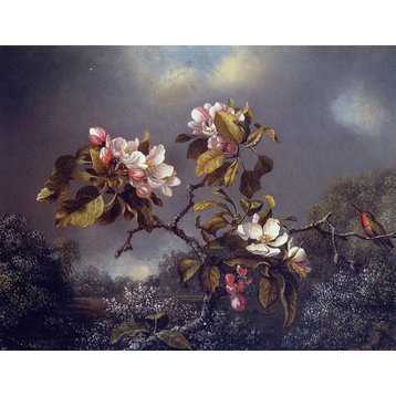 Martin Johnson Heade Apple Blossoms and Hummingbird Wall Decal Print