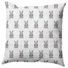 Bunny Fluffle Easter Decorative Throw Pillow, Wave Top Blue, 16x16"