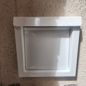 Installation of metal pest-resistant dryer vent cover