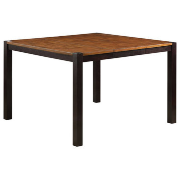 Reid 36-54" Extendable Counter Height Table, Brown Top, Espresso Frame