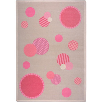 Playful Patterns Rug, Baby Dots, Pink, 5'4"x7'8"