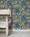 Groovy Garden Navy Peel & Stick Wallpaper, Bolt