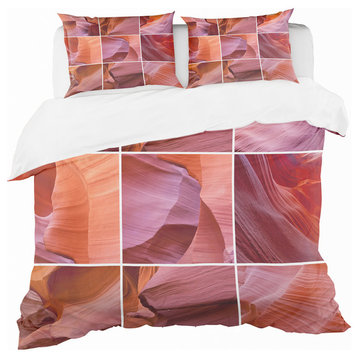 Antelope Canyon Collage Traditional Duvet Cover Set, Twin
