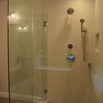 Walk in shower.