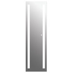 Seura - Seura 18"x60" Full Length Dimmable LED Lighted Mirror - Light your look from head to toe with the beautiful illumination of a Seura full length mirror. This wall mounted floor length mirror is exceptionally bright, dimmable, and perfect for any modern dressing room, bedroom, or bathroom. One-Touch Control allows you to tap the mirror to power the lights on and off, or gently touch and hold the button to dim brightness levels in increments from 100% full brightness down to 10% ambient low-lighting. Height: 60", Width: 18". Mounts vertically. Frameless. ETL Certified for damp environments. Hard-wire or plug configuration. Title 24 Complaint. 7-year limited warranty.