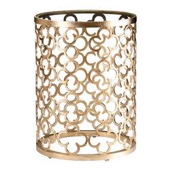 Inviting Home - Round Glass Top Table (Silver Leaf) - Side Tables And End Tables