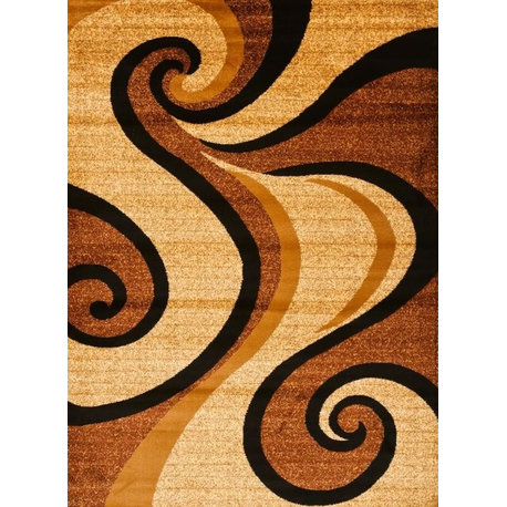 Persian Rugs Modern Trendz Collection 0327, Beige, 7'10"x10'6"