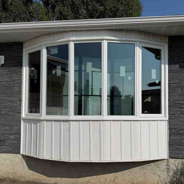 Bow Window Installation – Calgary Home