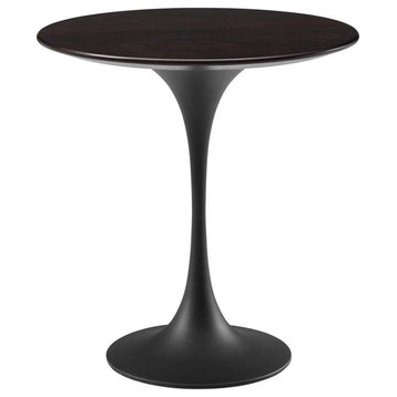 Lippa 20" Round Side Table in Black Walnut