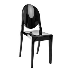 Kartell - Victoria Ghost Chair, Set of 2, Matte Glossy Black - Armchairs And Accent Chairs