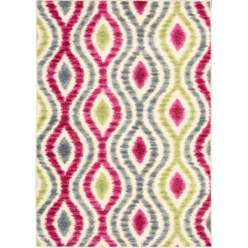 Nourison Waverly Aura of Flora AOF01 7'9"x10'10" Jazzberry Rug