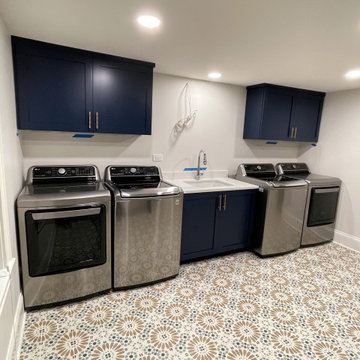 Laundry Room with Double Washer and Dryer