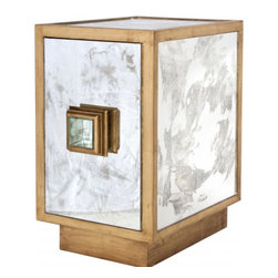 Worlds Away - Worlds Away Savannah Side Table Cabinet - Side Tables And End Tables