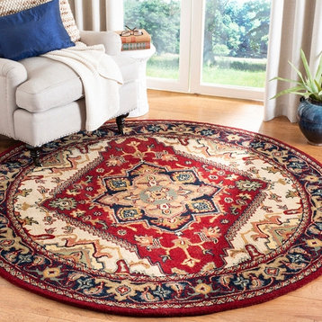Safavieh Heritage Hg625A Red Area Rug, 8'0" X 8'0"