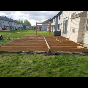 500 sq ft pressure treated deck