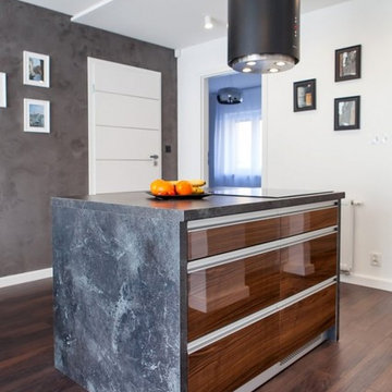 High Gloss Doors with Aluminum Integrated Handle