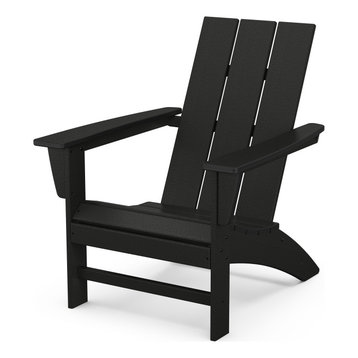 Modern Adirondack Chair, Black