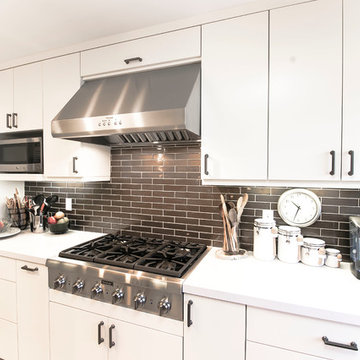 Sleek stainless steel fixtures