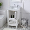 19" Single Bathroom Vanity Set, White, Vf27019Wh