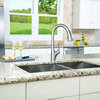 Modern Elegant Kitchen Faucet, Discrete Sensor & Single Handle, Stainless Steel