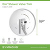 Symmons Dia Shower Valve Trim Kit Wall Mounted with Single Handle Volume Control