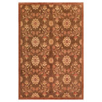 Bareens Designer Rugs - Classic Ziegler Dominiqu Brown Tan Hand-Knotted Wool Rug - 8'1'' x 9'10'' - Enhance the ambiance of your home with this magnificent Persian-influenced Turkish hand-knotted rug made by skilled artisans capable of creating the most exceptional vegetable dyes and hand-spun wool. This exquisite handmade rug is a one-of-a-kind Peshawar Kafkaz, otherwise identified as Chobi, Chobi Peshawar, Oushak, or Ziegler rug. These handmade rugs are crafted in Pakistan utilizing superior-quality wool imported from Australia, New Zealand, and Korea in two types of weaves: the Persian weave and the Mori weave. This rug is meticulously crafted by hand using the finest natural vegetable dyes extracted from local plants. The artisans use a blend of hand-spun local and fine merino wool, resulting in a rug with a compelling texture, higher lanolin content, and longer staple. The artisans occasionally incorporate natural or artificial silk into the pile to enhance specific motifs. The finished product is an awe-inspiring execution of flawless design and an understated palette that exudes elegance.