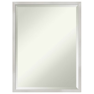 Svelte Silver Beveled Wood Wall Mirror 19.5 x 25.5 in.