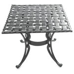 TC Castings LLC - 23" Square End Table, Textured Black - Along with superior durability the 23 inch Square End Table will bring a touch of elagance and comfort to your patio or outdoor seating area.