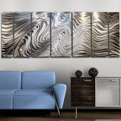 Silver Wall Art - Hypnotic Sands by Jon Allen - Products